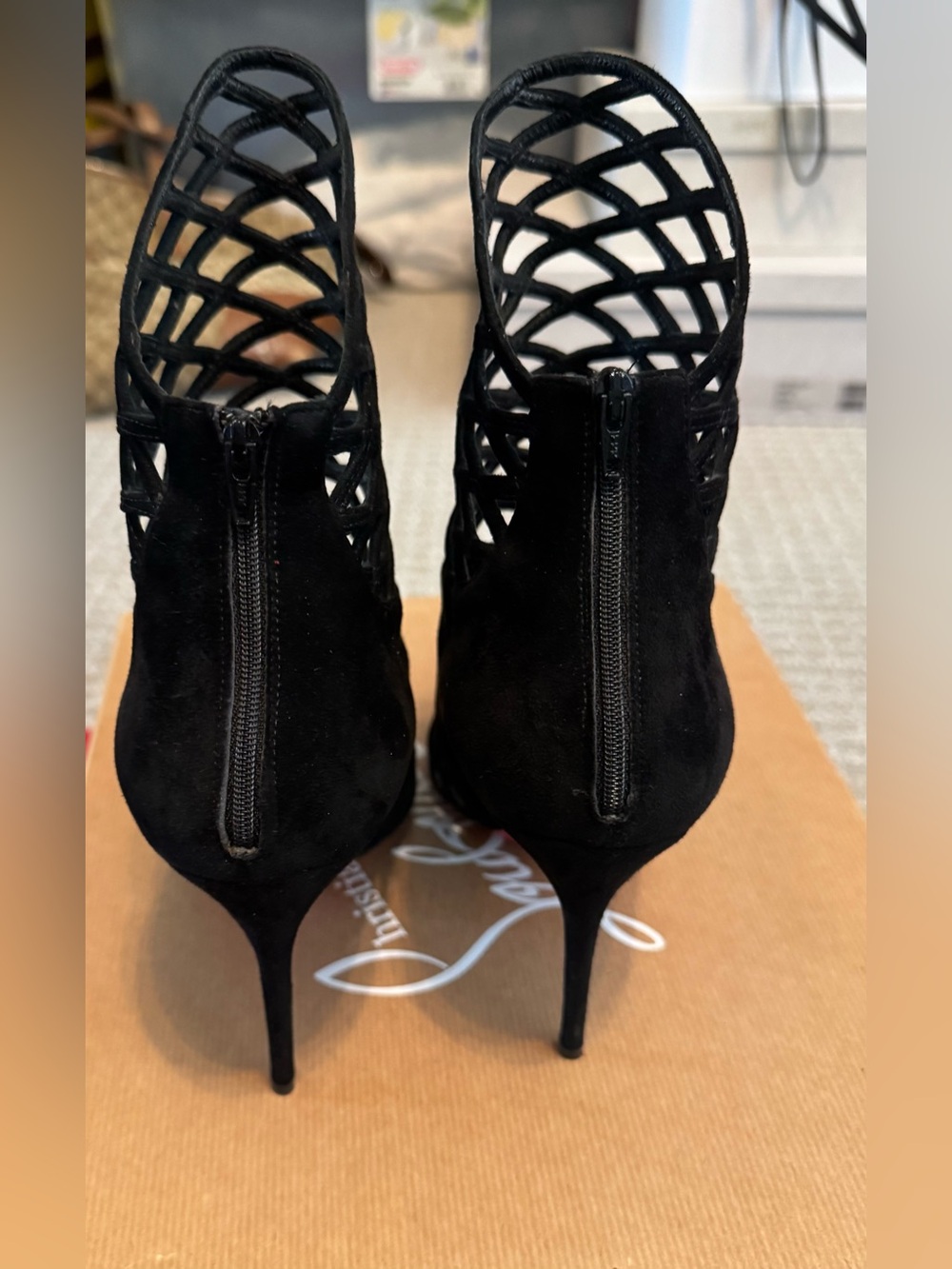 Christian Louboutin Mrs
Bouglione Cage Ankle Boots - Picture 5 of 12